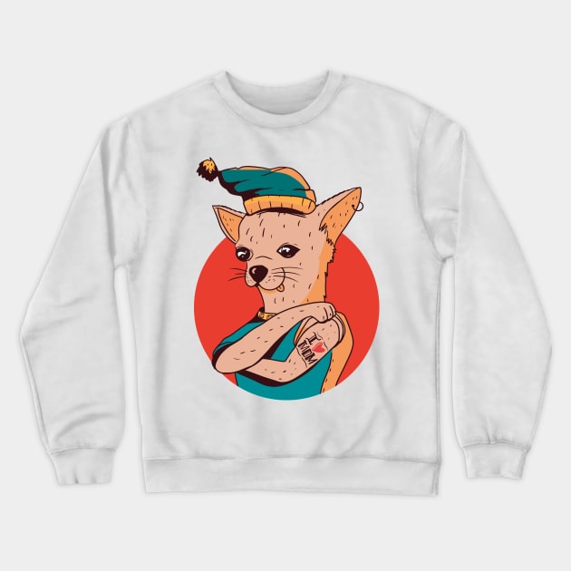 CHIHUAHUA MOM TATTOO Crewneck Sweatshirt by jasebro